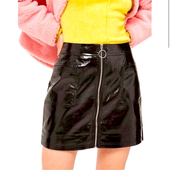 Topshop Dresses & Skirts - Top Shop Sexy Vegan Leather Skirt